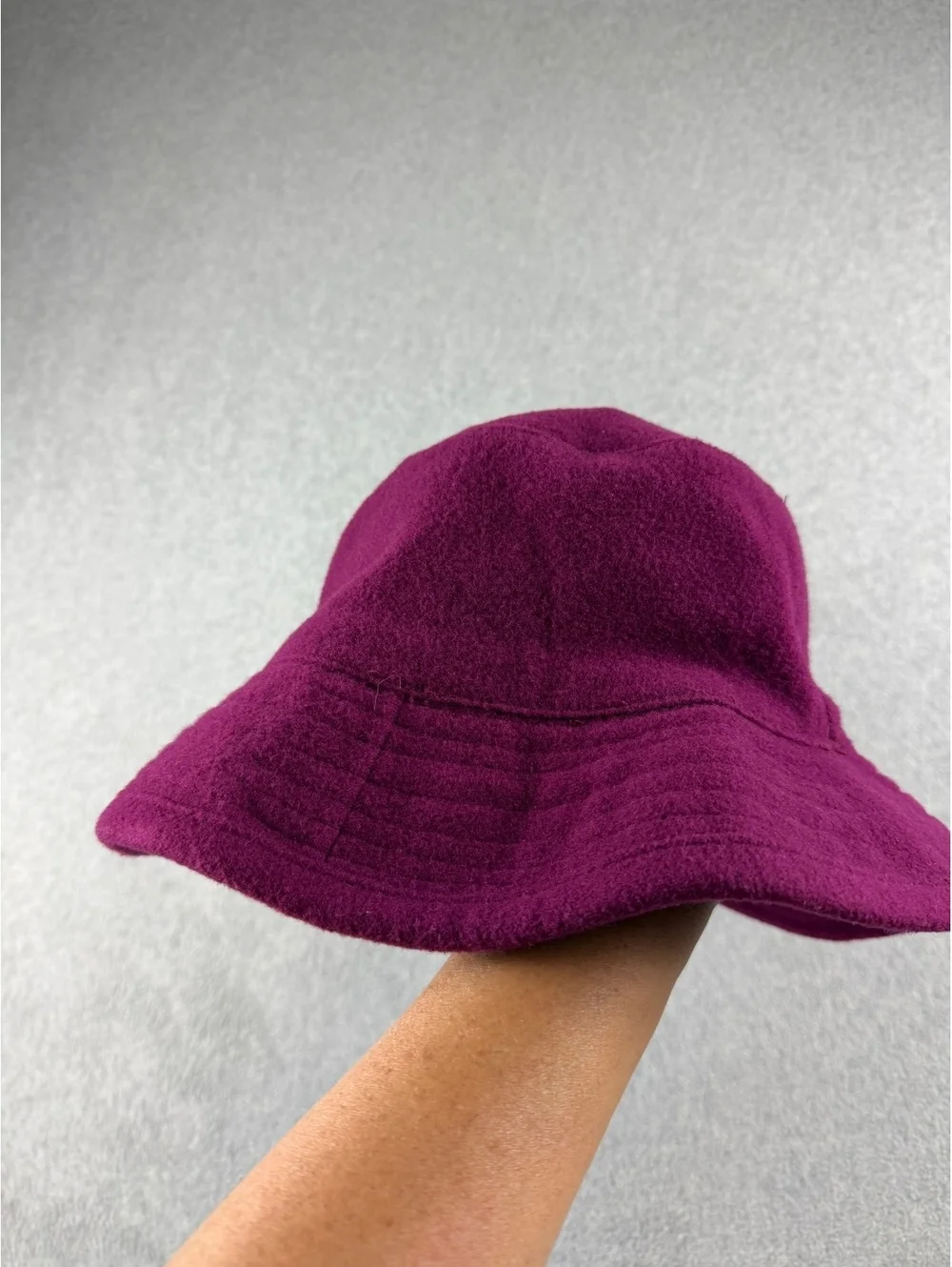 Vintage LL Bean Lambswool Bucket Hat M/L fuschia Made in USA 90s
